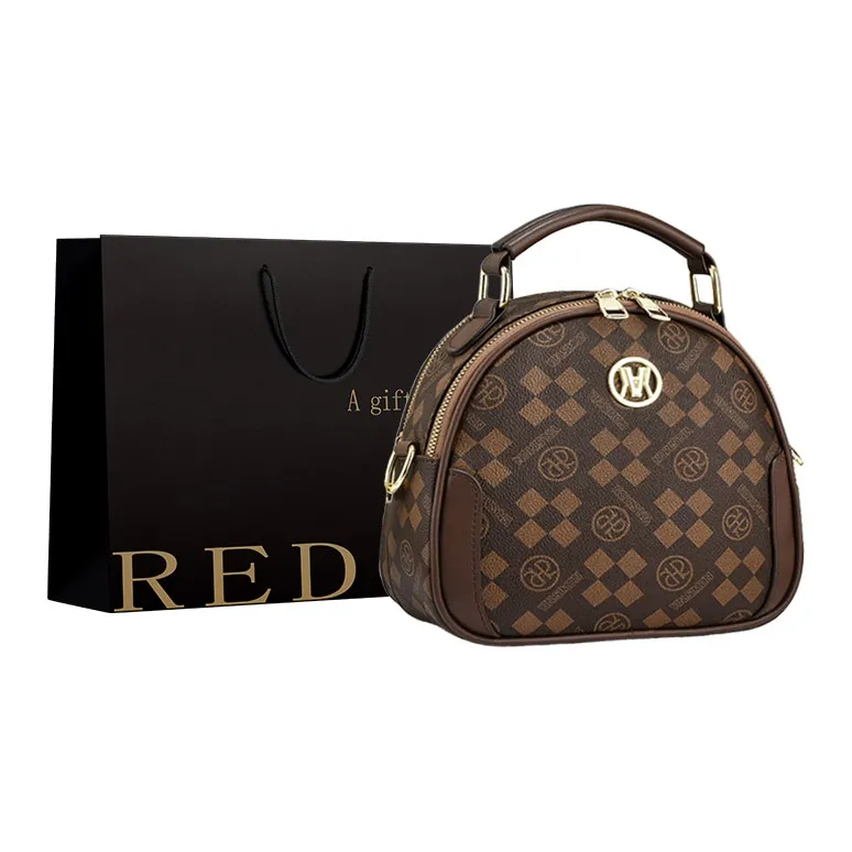 REDOO PU Crossbody One Shoulder Handbags Regular Women's Coffee & Earth Yellow/Ecru/Coffee-8
