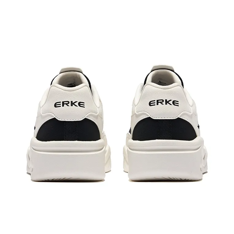 Erke The Clouds Come Wear-Resistant Slip-Resistant Low-Top Skateboard Shoes Men's Microcrystal White/Jet Black-3