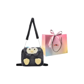 Yalu Plush Shoulder Bag Backpack Regular Women's Penguin/American Sheep
