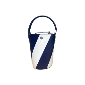 LONGCHAMP Épure Cow Leather Bucket Bag Handbag Shoulder Bag Women's Blue White