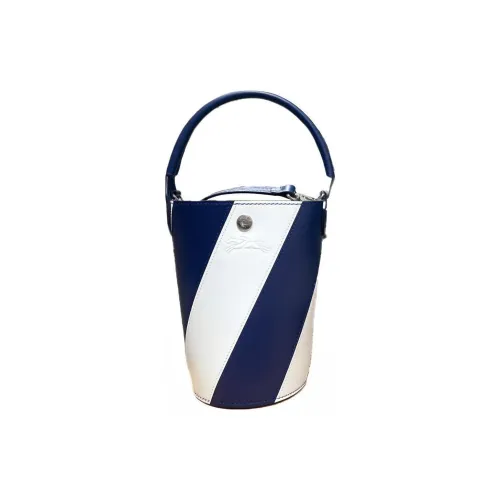 LONGCHAMP Épure Cow Leather Bucket Bag Handbag Shoulder Bag Women's Blue White