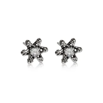 Lang Wind S925 Silver Stud Earrings Men's