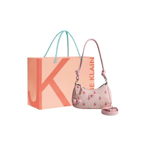 JANE KLAIN Synthetic Leather Handbag Shoulder Bag Crossbody Bag Women's Pink/Ecru