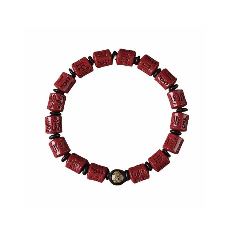 ZUIWENGLANGYASHANWENCHUANG Cinnabar Bracelets Unisex-5