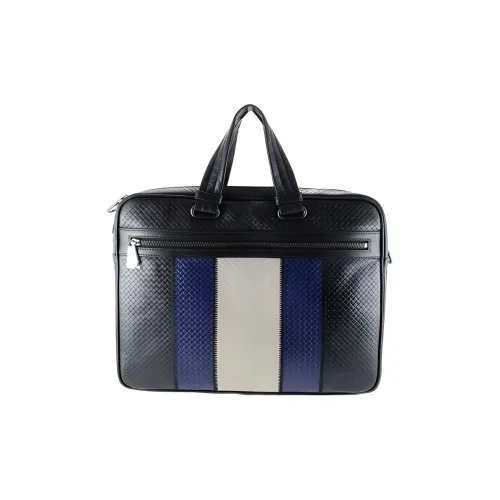 Bottega Veneta Leather Briefcases Handbags Men's Black