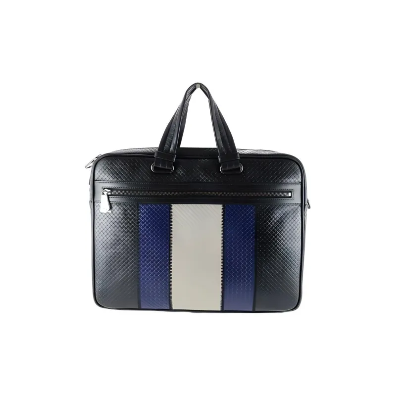 Bottega Veneta Leather Briefcases Handbags Men's Black-0