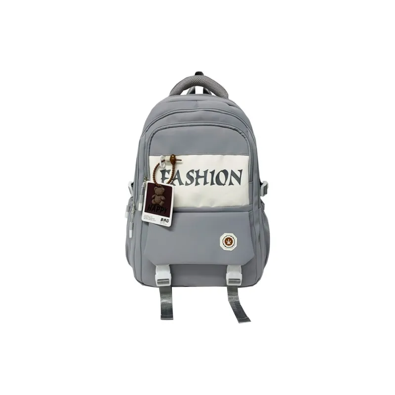 Yalu Nylon Backpack Regular Unisex Gray/Black/Red/Khaki-0