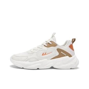Warrior Low Top Running Shoes Men's Beige White Brown