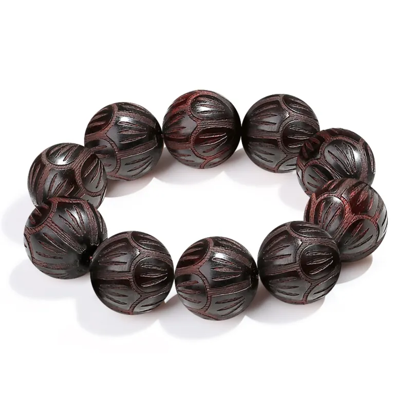 PUTUOSHANWENCHUANG Rosewood Bracelets Unisex-7
