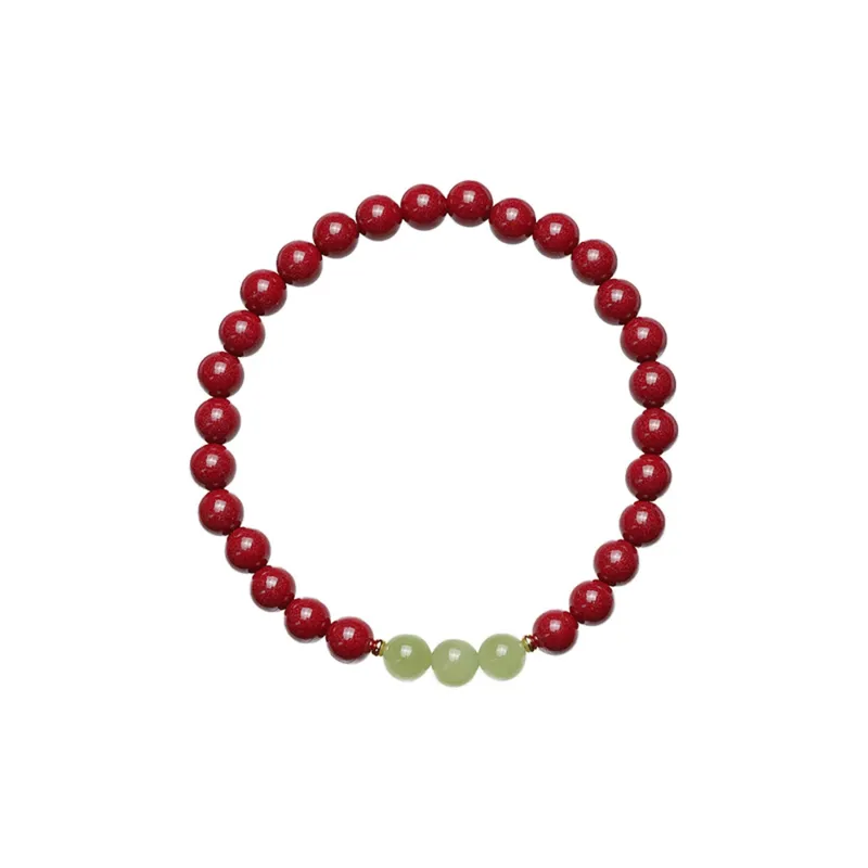 ZUIWENGLANGYASHANWENCHUANG Cinnabar Bracelets Unisex-0
