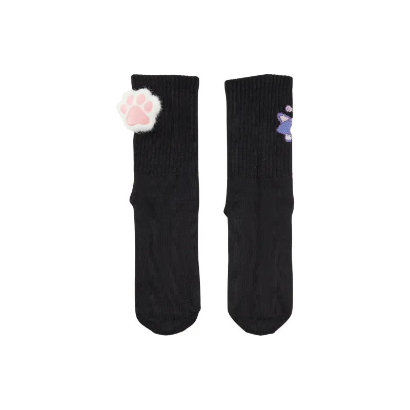 LiNing Sports Life Collection Mid Calf Socks Unisex 1 Pack Black-5