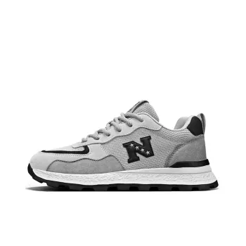 NFL National Link N Wear resistant, Lightweight, Breathable, And Non slip. Low Top Casual Shoes Men's Gray Black