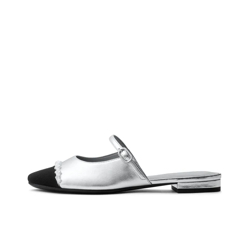 CHARLES&KEITH Composite Sole Slip Resistant Closed Toe Slippers 1.6cm Women's-4