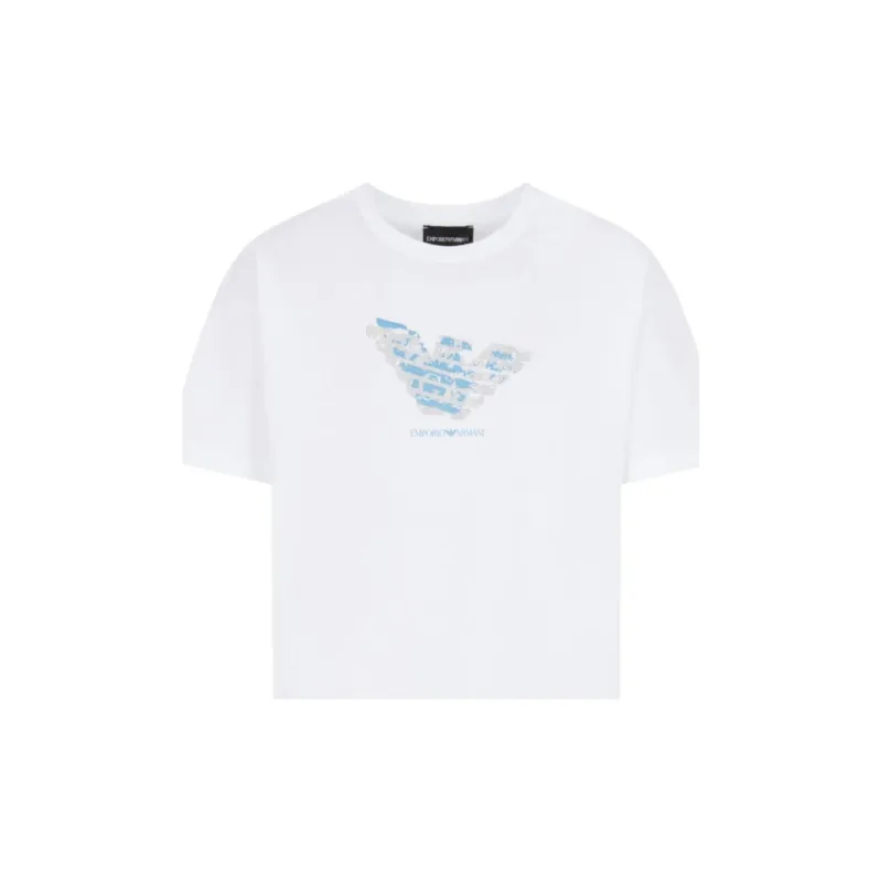 EMPORIO ARMANI Jersey T shirt With Devoré Logo-1