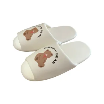 Thin Strips Slippers Unisex, White