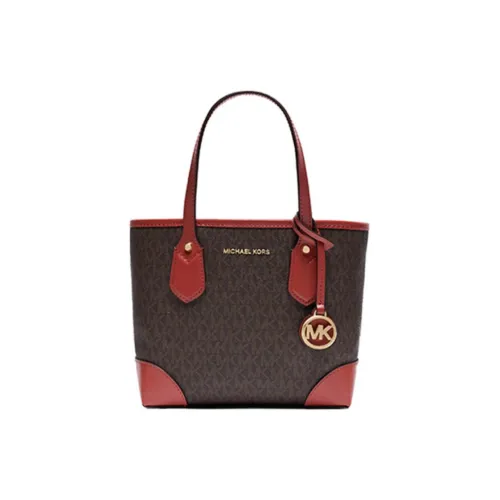 MICHAEL KORS Eva Leather tote Liuto Bag Crossbody Bag Combo Bag Handbag Mini Women's Red Brown Multicolor