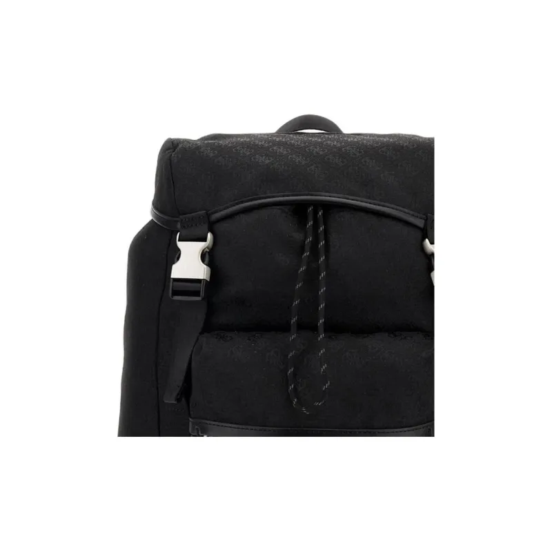 GUESS Canvas Backpack Large Size Men's Black-3