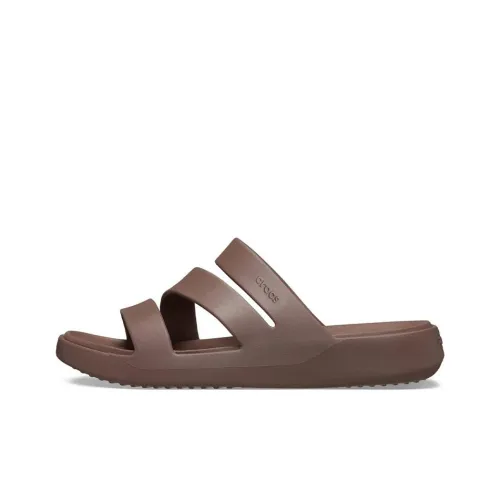 Crocs Slip Resistant Slide Slippers Women's Brown