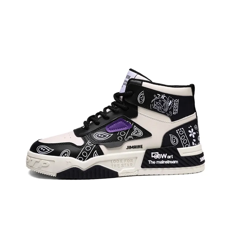 King Jinmai Slip-Resistant High-Top Skateboard Shoes Men's-0