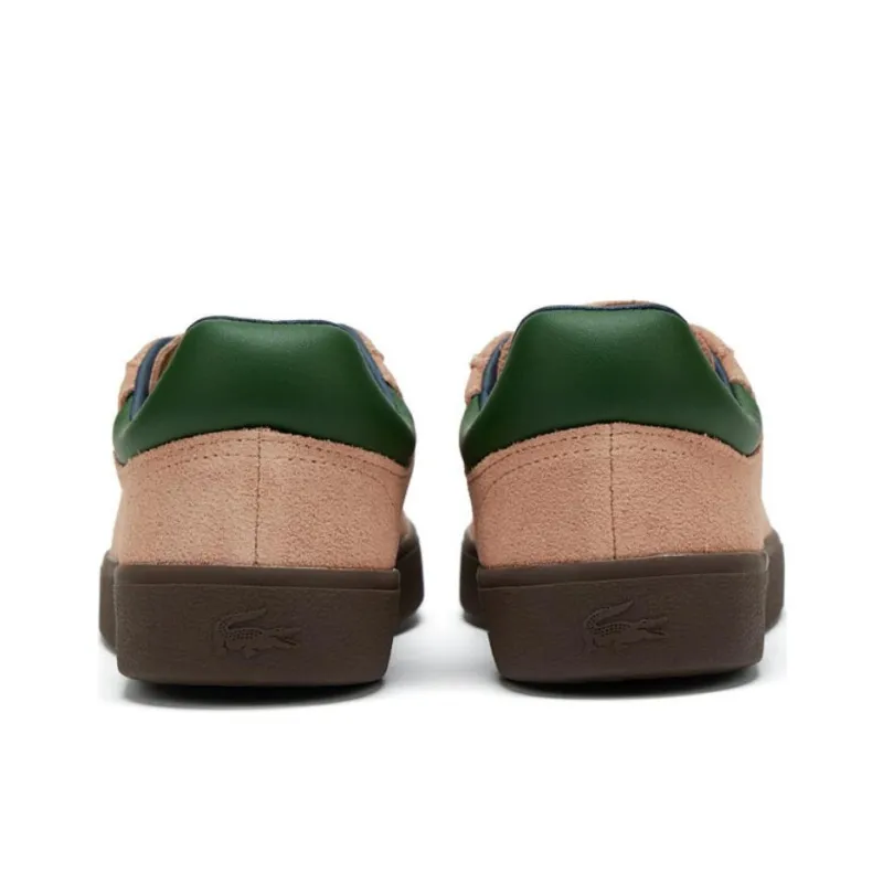 LACOSTE Low Top Skateboard Shoes Women's Pink Brown Green-3
