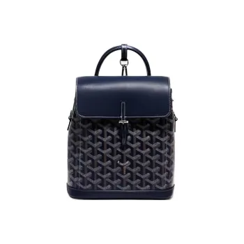 GOYARD Canvas With Leather Backpack Mini Women's Marine Blue