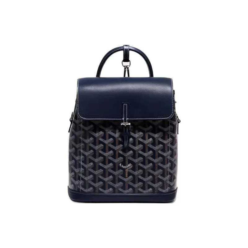 GOYARD Canvas With Leather Backpack Mini Women's Marine Blue-0
