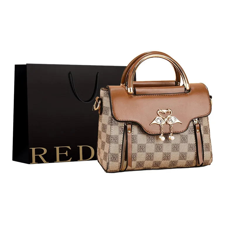 REDOO PU Shoulder Bag, Crossbody Bag, Handbag Regular Women's Coffee/Khaki-6
