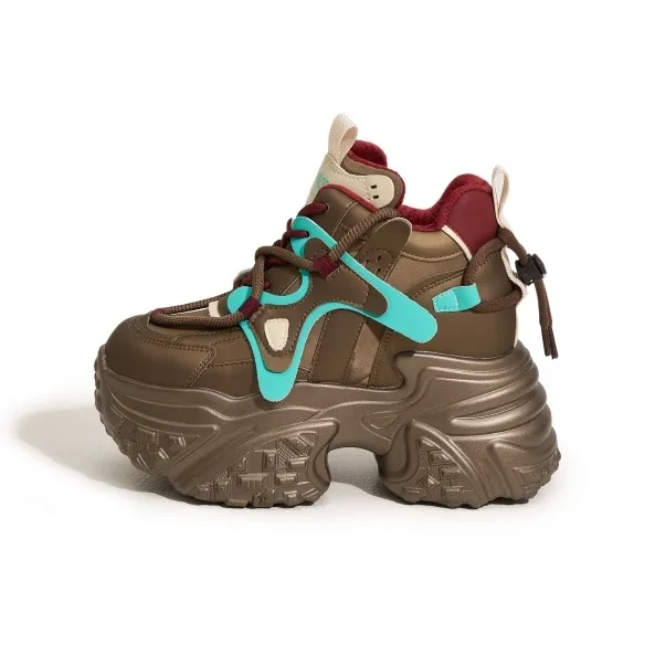 Milan Love Song Wear Resistant Height Increasing Warm Mid Top Chunky Sneakers Women's-10