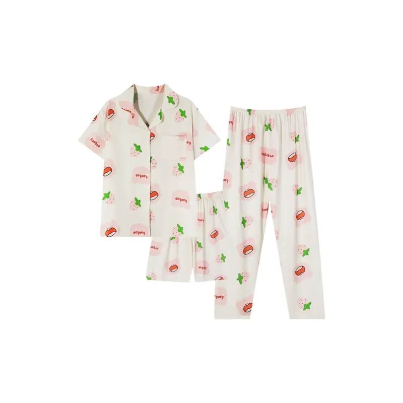 Xiang Ning Pai Pajama Set Women's Ecru-0