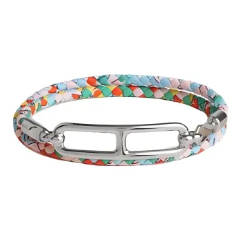 HERMES Silk, Palladium Plated Bracelets Women's Silver