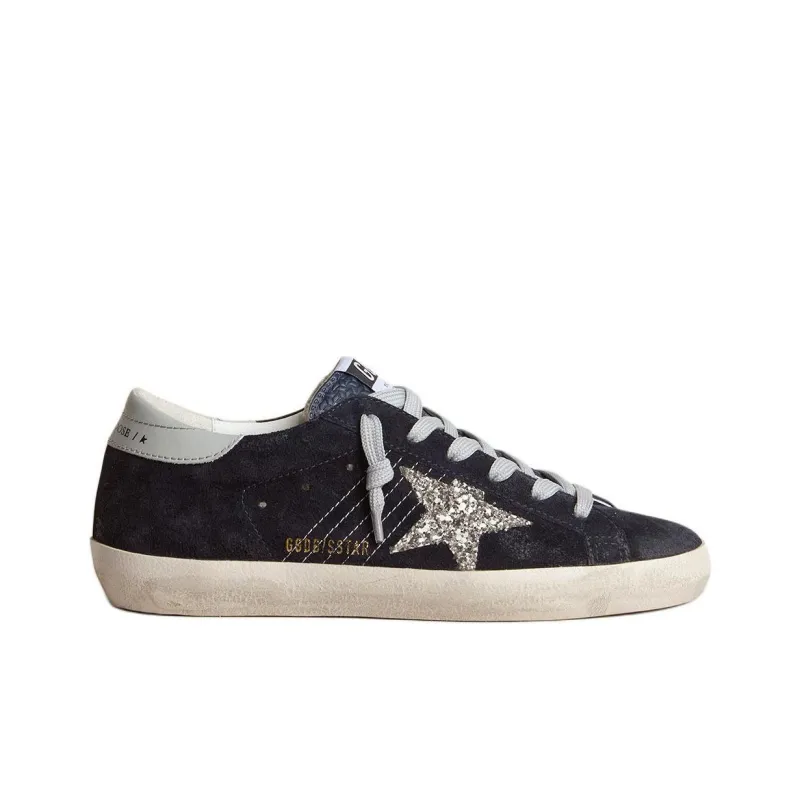 Golden Goose Super Star Low Top Skateboard Shoes Women's Dark Blue-1