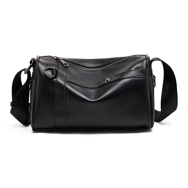 Old Man's Head Synthetic Leather Shoulder Bag, Crossbody Bag Men's Multicolor-3