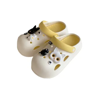 SHIGUDE Sandal Slippers Women's, White Yellow