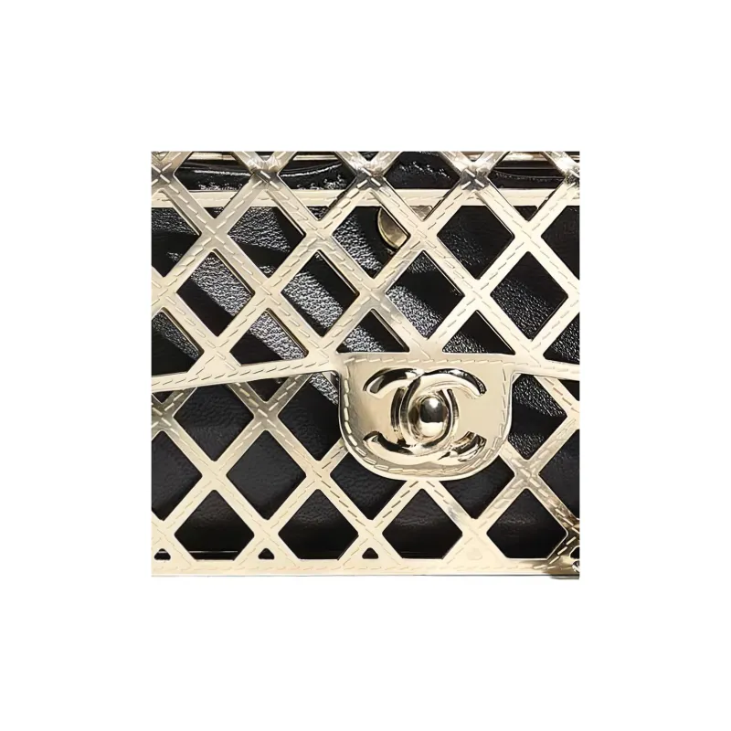 CHANEL Metal With Lambskin Evening Bag, Shoulder Bag, Crossbody Bag Mini Women's Gold-3