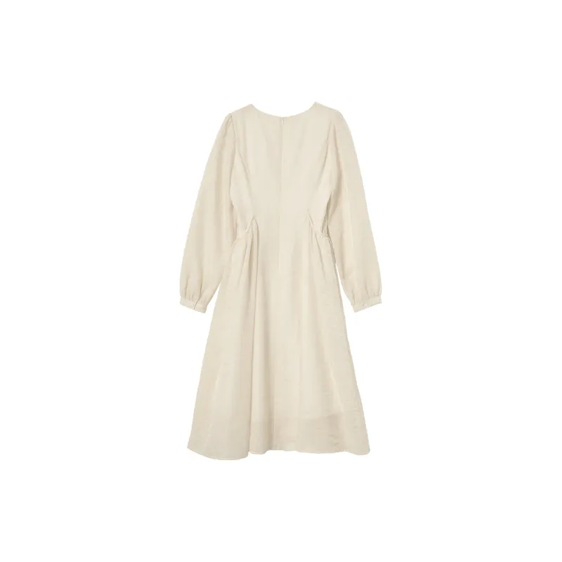 WESTLINK Long Sleeved Dress Women's Light Yellow-1