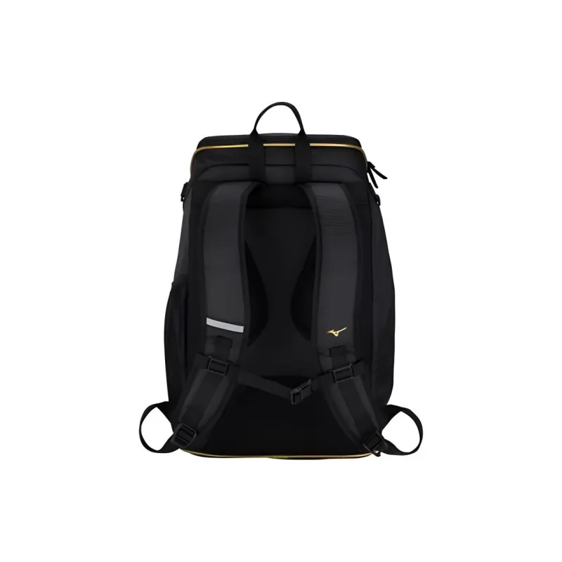 Mizuno Synthetic Leather Backpack Unisex Black & Gold-3
