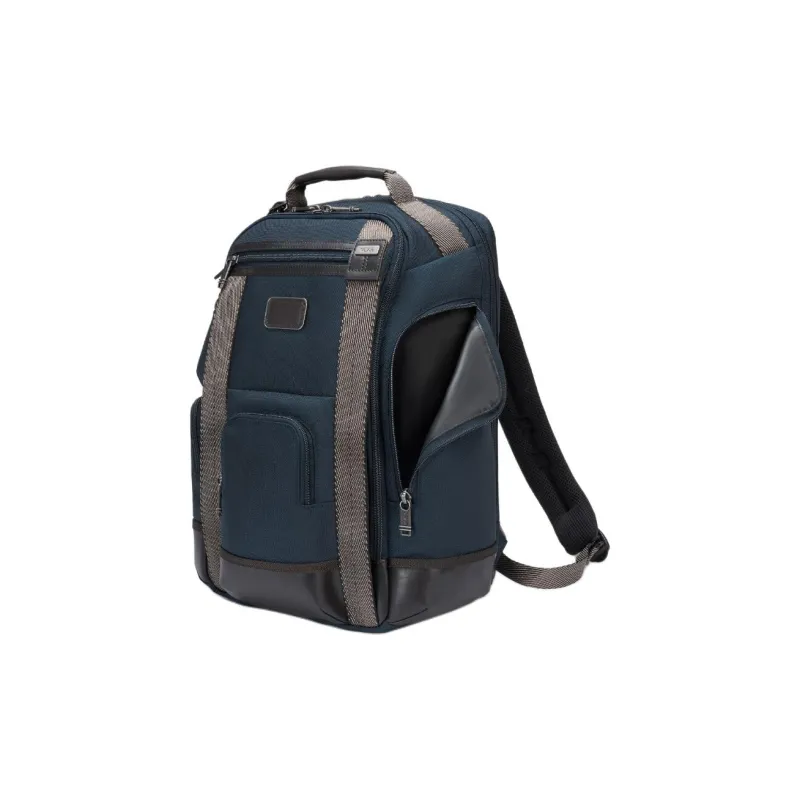 TUMI Nylon Backpack Medium Size Men's Marine Blue-1