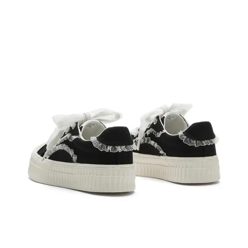 Hotwind Cream Lace Series Low-Top Canvas Shoes Women's-7