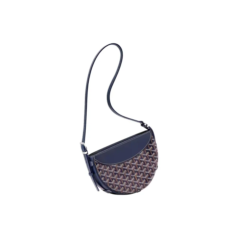 GOYARD Canvas With Calfskin Swift Bag Shoulder Bags Unisex Marine Blue-2