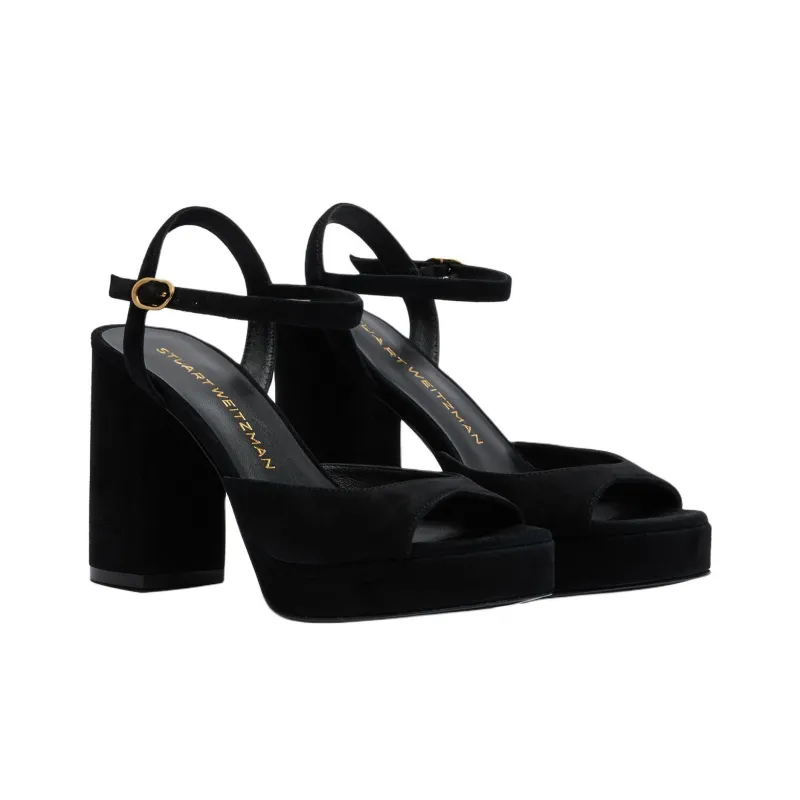 Stuart Weitzman/SW Dayna II One Strap Sandals 9.5cm Women's Black-2
