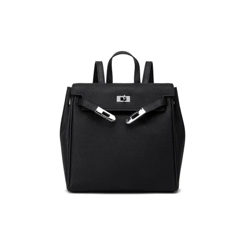 FAIRWHALE PU Backpack Regular Women's Black/Brown/Ebony
