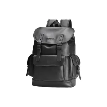 ONRF PVC Backpack Computer Backpack Large Size Unisex Black