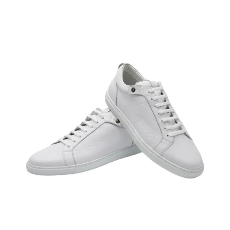 CORNELIANI Low Top Skateboard Shoes Men's White-3