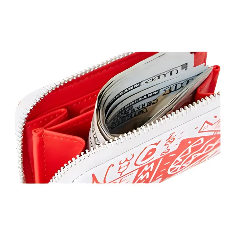 SPRAYGROUND PVC Polyvinyl Chloride Card Holder, Coin Purse, Wallet Regular Unisex Red-3