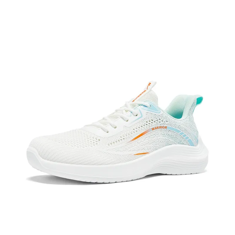 Warrior Low Top Running Shoes Men's White Green-1
