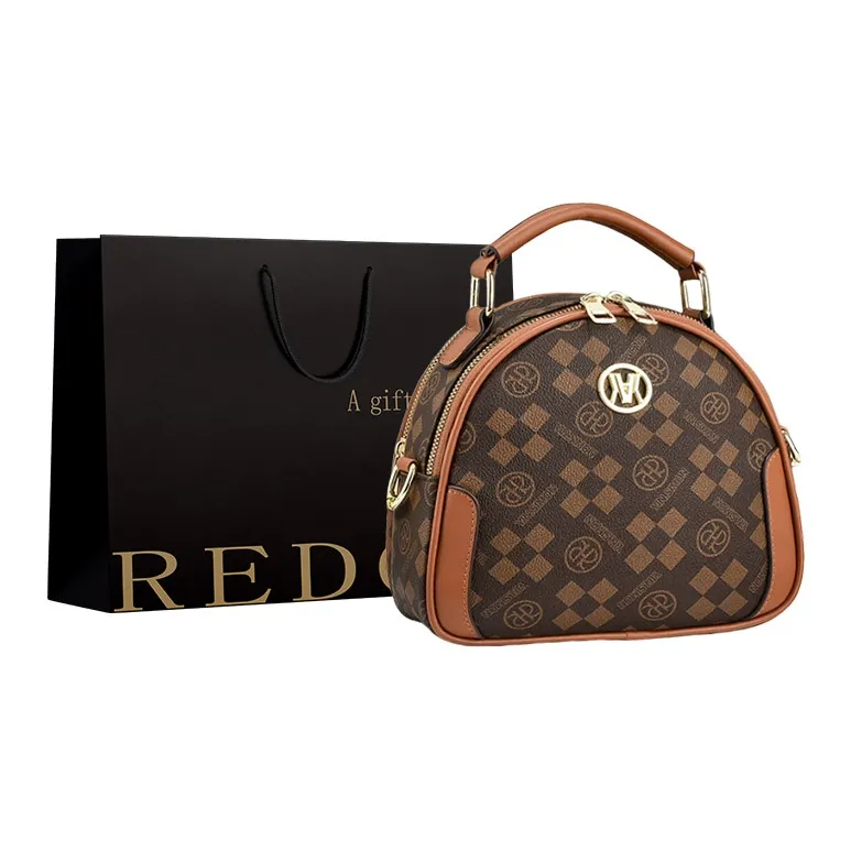 REDOO PU Crossbody One Shoulder Handbags Regular Women's Coffee & Earth Yellow/Ecru/Coffee-0