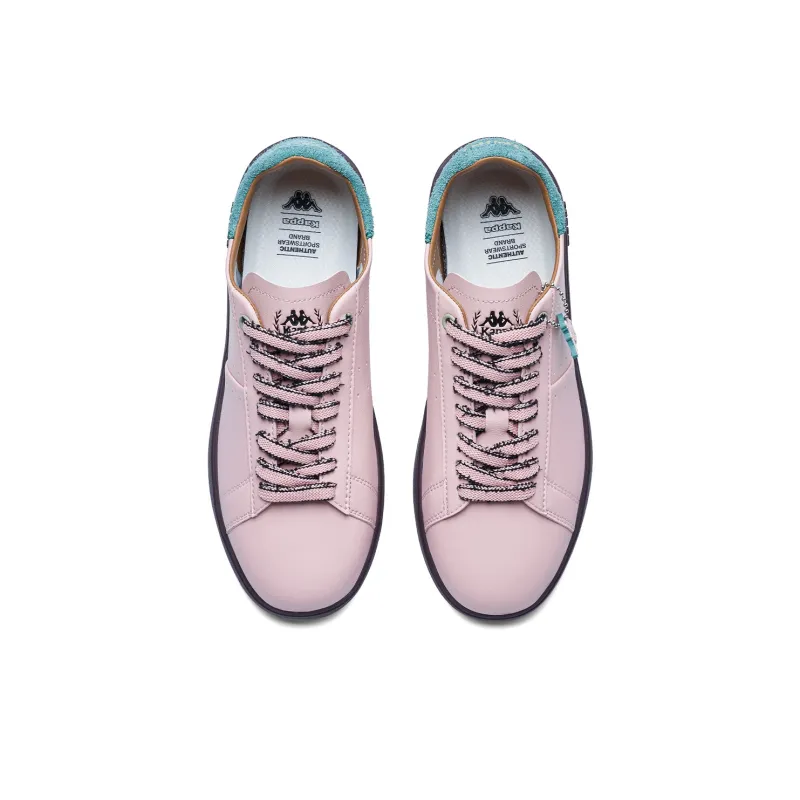 Kappa Back to Back Anti Slip Wear Resistant Low Top Skateboard Shoes Women's Pink Green-3