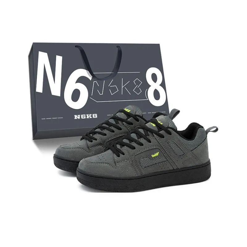 N6K8 Anti-Slip Wear-Resistant Low-Top Skateboard Shoes Unisex Blue-7