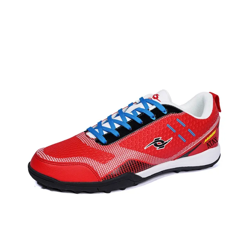 ATAY Soccer Shoes Men Low Top White Gold/Red/Black Neon Yellow/Dark Blue Neon Yellow-6