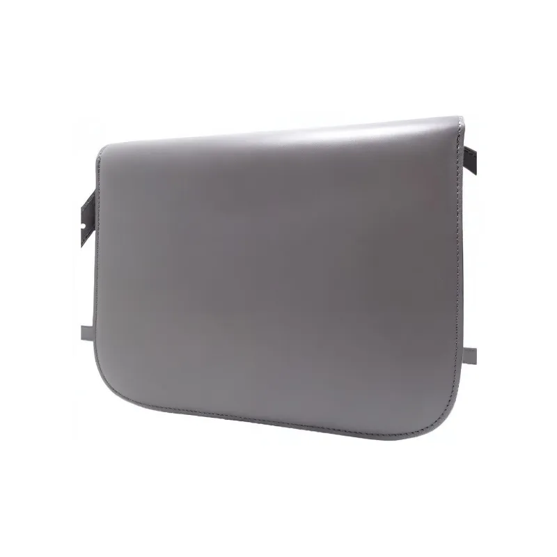 CELINE Classic Bo Cow Leather Tofu Bag Shoulder Bag Crossbody Bag Medium Size Women's Light Gray-4